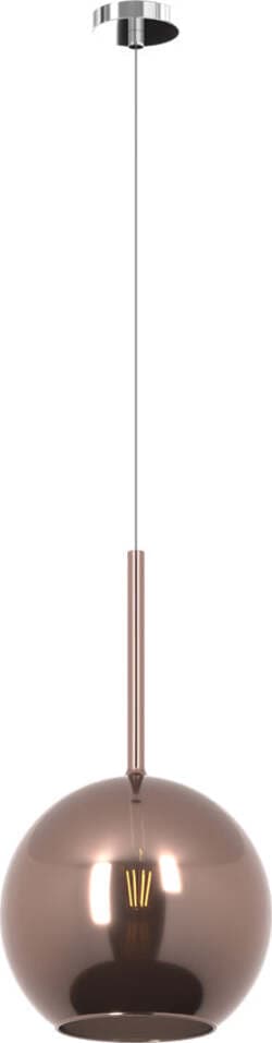 Sospensione-Contemporanea-Future-Metallo-Cromo-Vetro-Rame-1-Luce-E27-D.25Cm
