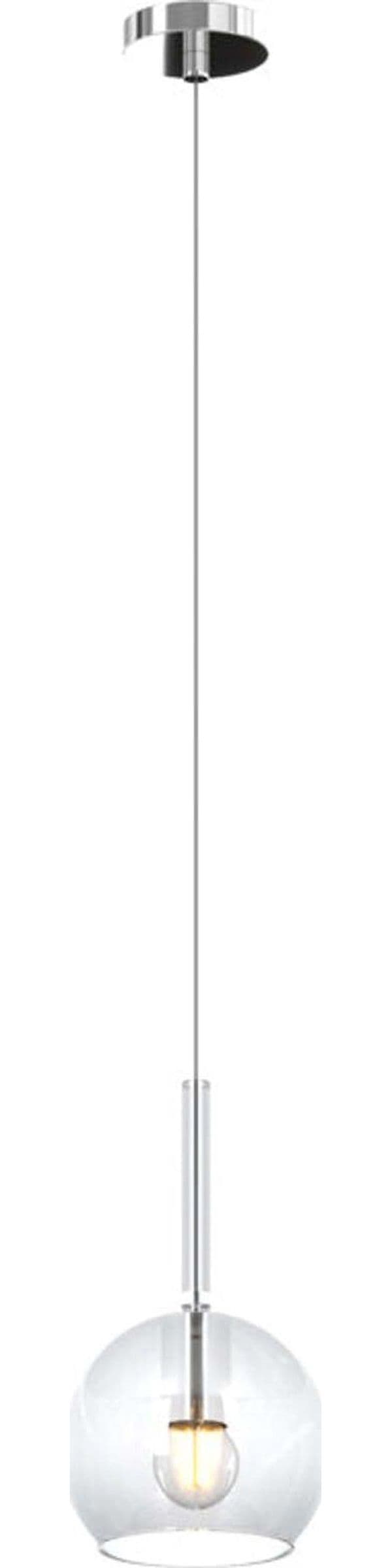 Sospensione-Contemporanea-Future-Metallo-Cromo-Vetro-Trasp.-1-Luce-E27-D.15Cm
