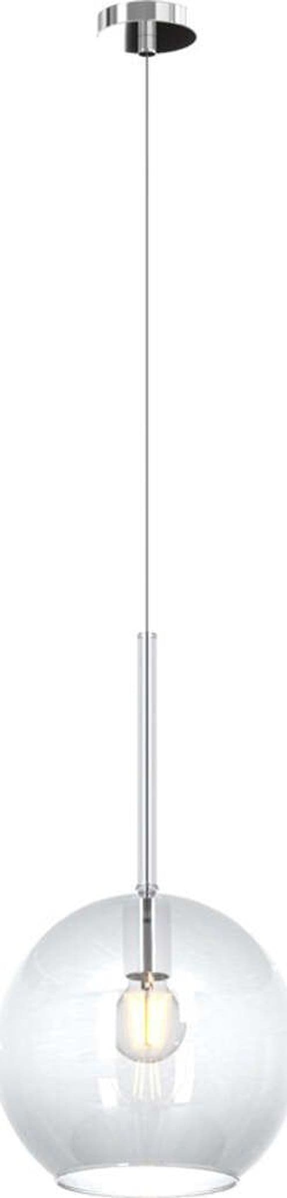 Sospensione-Contemporanea-Future-Metallo-Cromo-Vetro-Trasp.-1-Luce-E27-D.25Cm