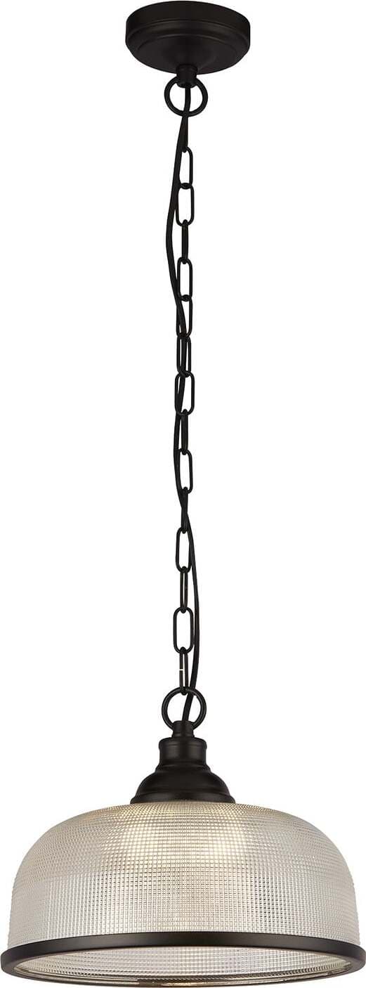 Sospensione-Contemporanea-Highworth-Acciaio-Nero-Vetro-Trasparente-1-Luce-E27