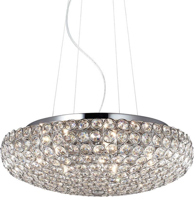 Sospensione-Contemporanea-King-Metallo-Cristallo-Cromo-7-Luci-G9-3W-3000K