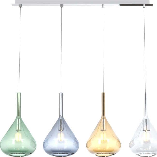 Sospensione-Contemporanea-Kona-Metallo-Cromo-Vetro-Multicolor-4-Luci-E27