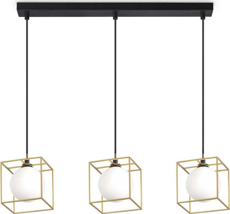 Sospensione-Contemporanea-Lingotto-Metallo-Ottone-3-Luci-G9-3W-3000K-Luce-Calda