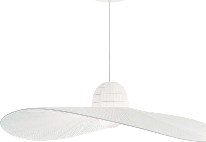 Sospensione-Contemporanea-Madame-Tessuto-Bianco-1-Luce-E27