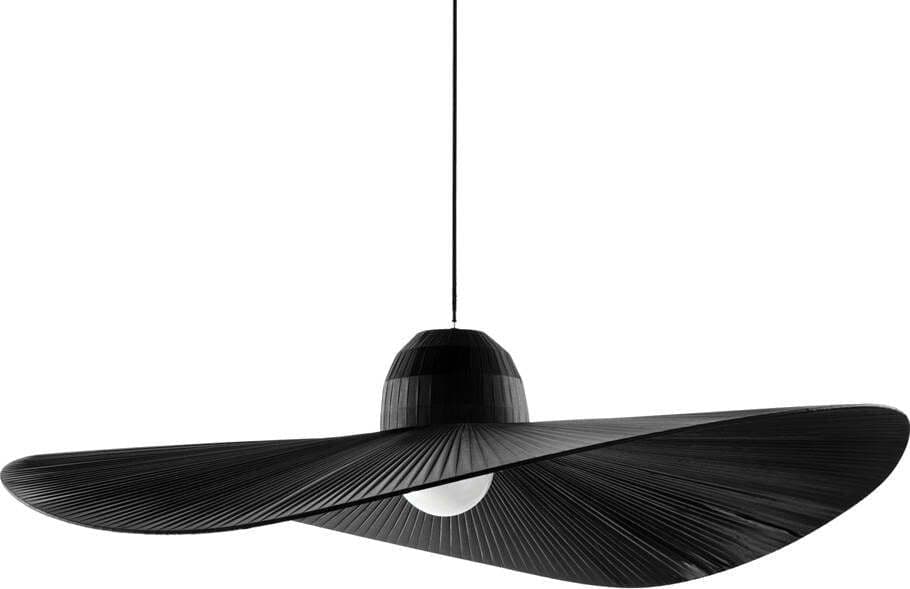 Sospensione-Contemporanea-Madame-Tessuto-Nero-1-Luce-E27