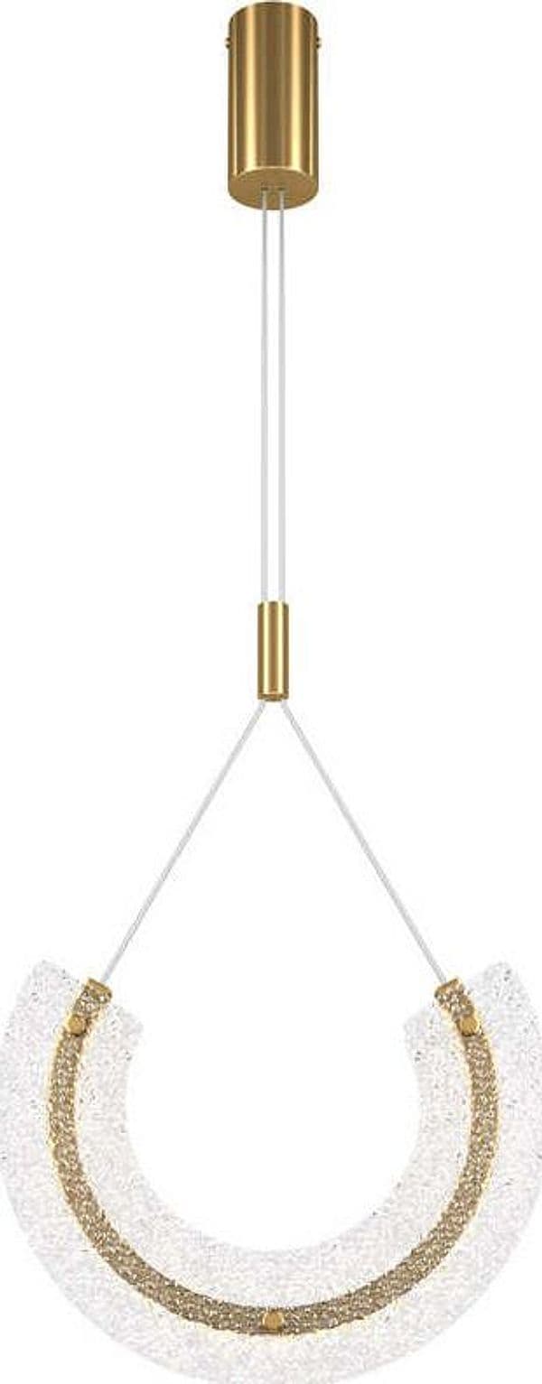 Sospensione-Contemporanea-Maya-Alluminio-Oro-1-Luce-Diffusore-Vetro