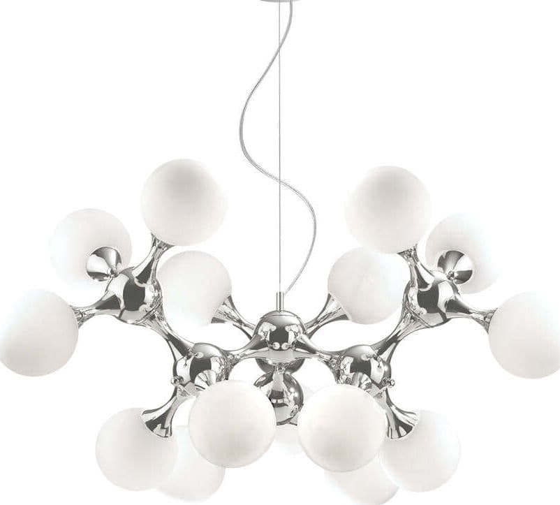 Sospensione-Contemporanea-Nodi-Metallo-Bianco-15-Luci-E14