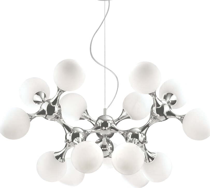 Sospensione-Contemporanea-Nodi-Metallo-Bianco-15-Luci-E14