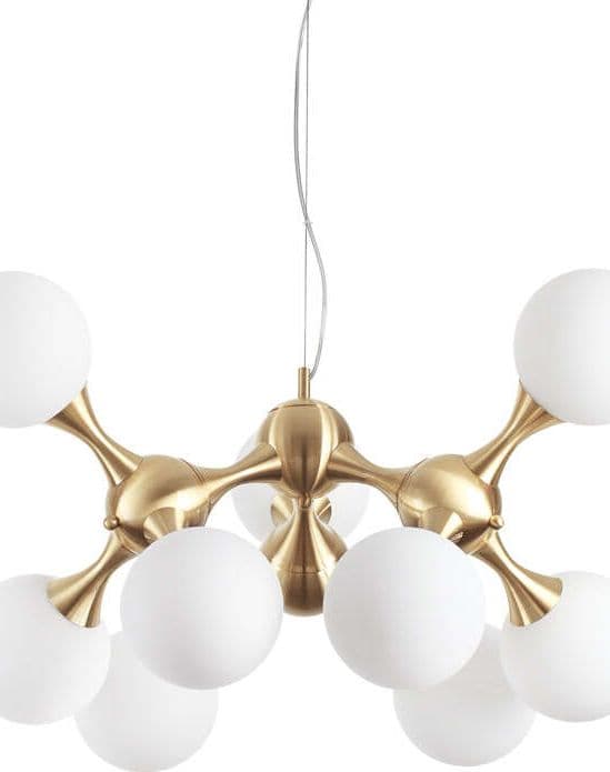 Sospensione-Contemporanea-Nodi-Metallo-Ottone-9-Luci-E14
