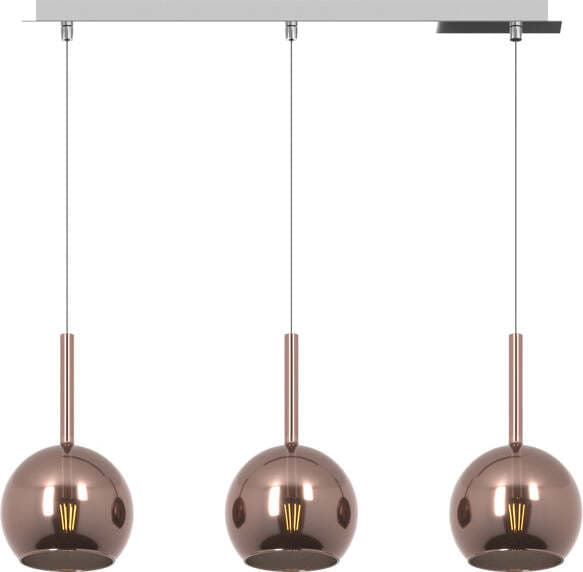 Sospensione-Contemporanea-Rosone-Rett.-Future-Met.-Cromo-Vetro-Rame-3-Luci-E27