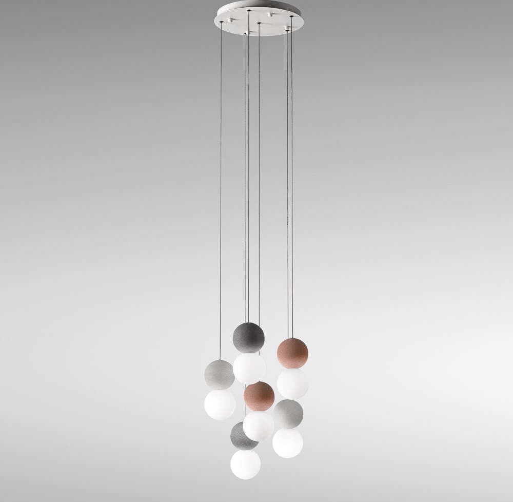 Sospensione-Contemporanea-Sfera-Metallo-Bianco-Vetro-E-Cemento-Multicolor-6-Luci