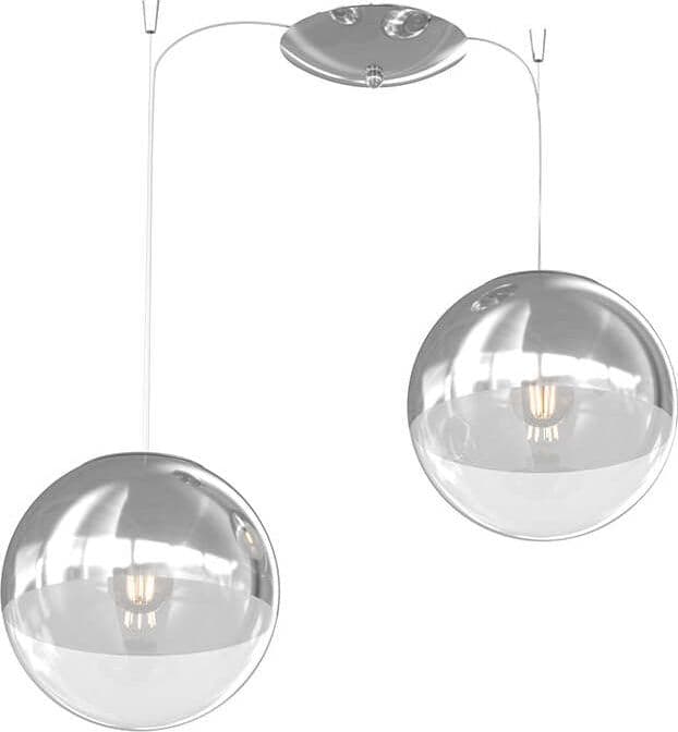 Sospensione-Contemporanea-Target-Metallo-Cromo-Vetro-Cromo-E-Trasp-2-Luci-E14