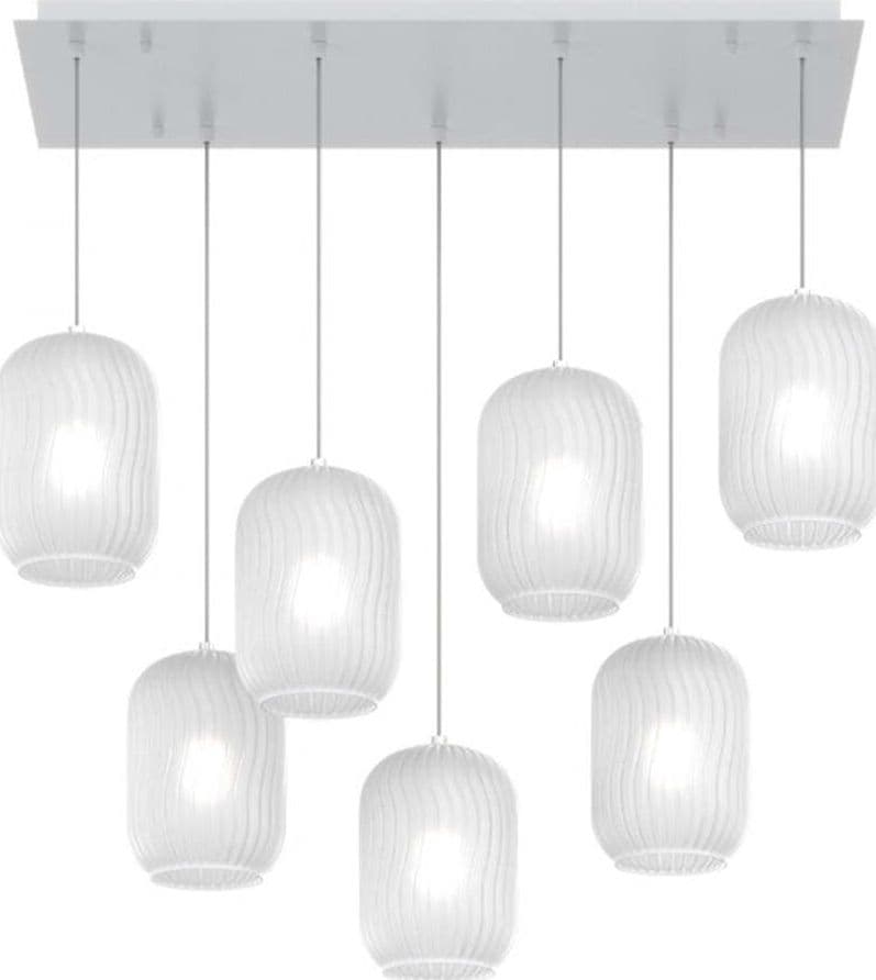 Sospensione-Contemporanea-Tender-Metallo-Bianco-Vetro-Bianco-Fog-7-Luci-E27