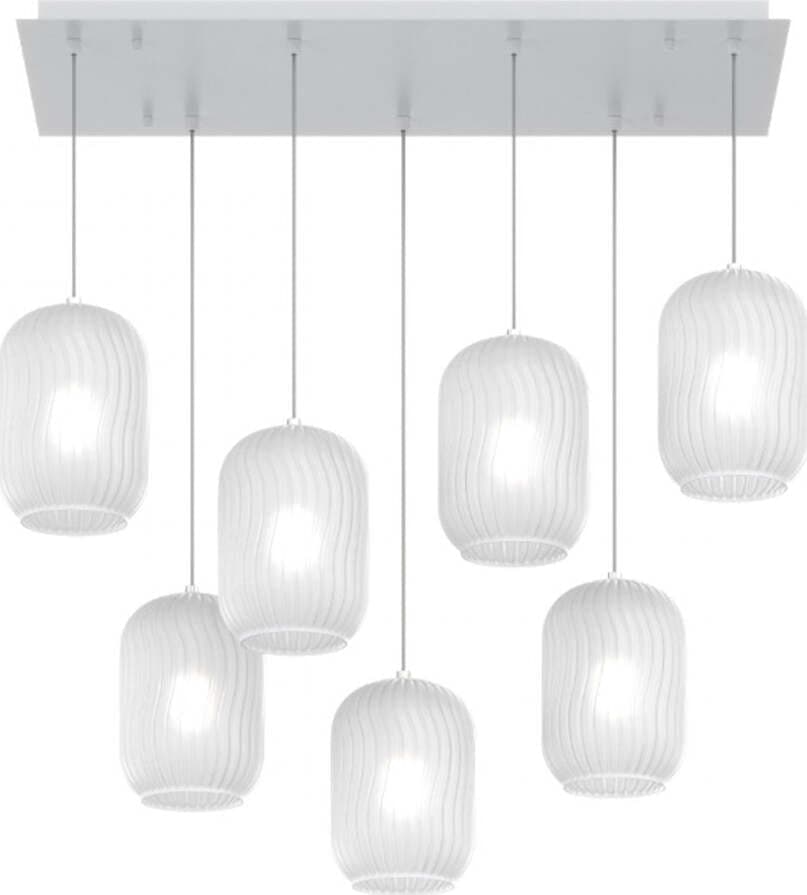 Sospensione-Contemporanea-Tender-Metallo-Bianco-Vetro-Bianco-Fog-7-Luci-E27
