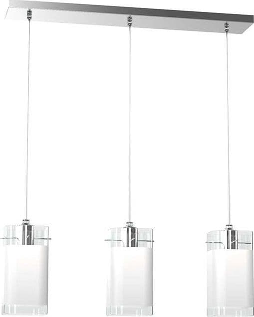 Sospensione-Contemporanea-Wild-Metallo-Cromo-Vetro-Satinato-3-Luci-E27