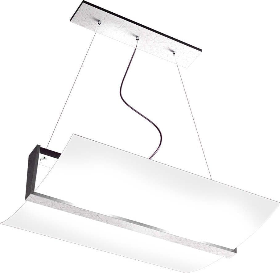 Sospensione-Contemporanea-Wood-Metallo-Foglia-Argento-Vetro-Bianco-2-Luci-E27