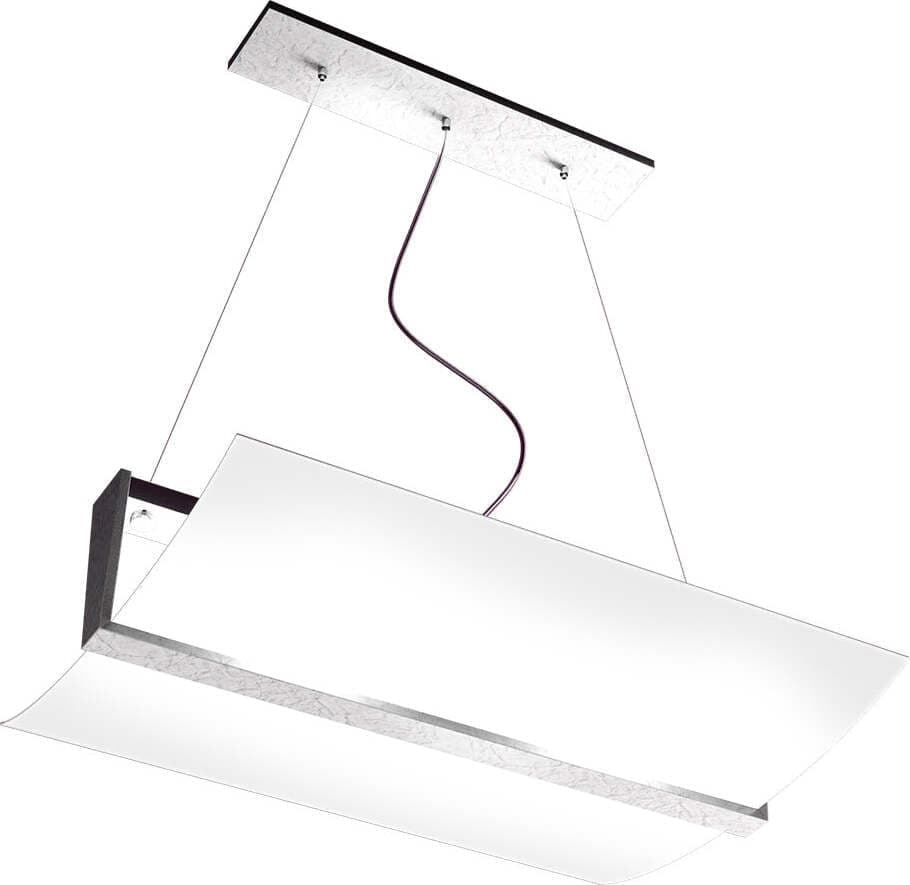 Sospensione-Contemporanea-Wood-Metallo-Foglia-Argento-Vetro-Bianco-2-Luci-E27