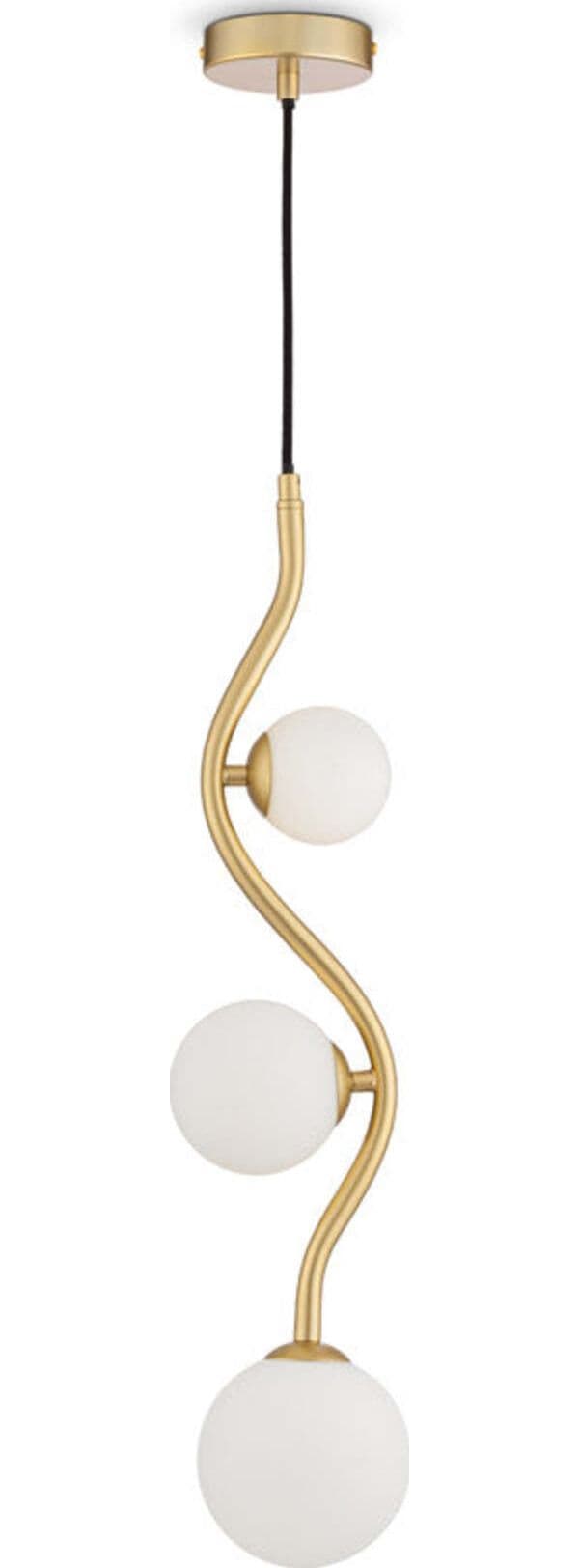 Sospensione-Contemporaneo-Uva-Metallo-Oro-3-Luci-Diffusori-Bianchi