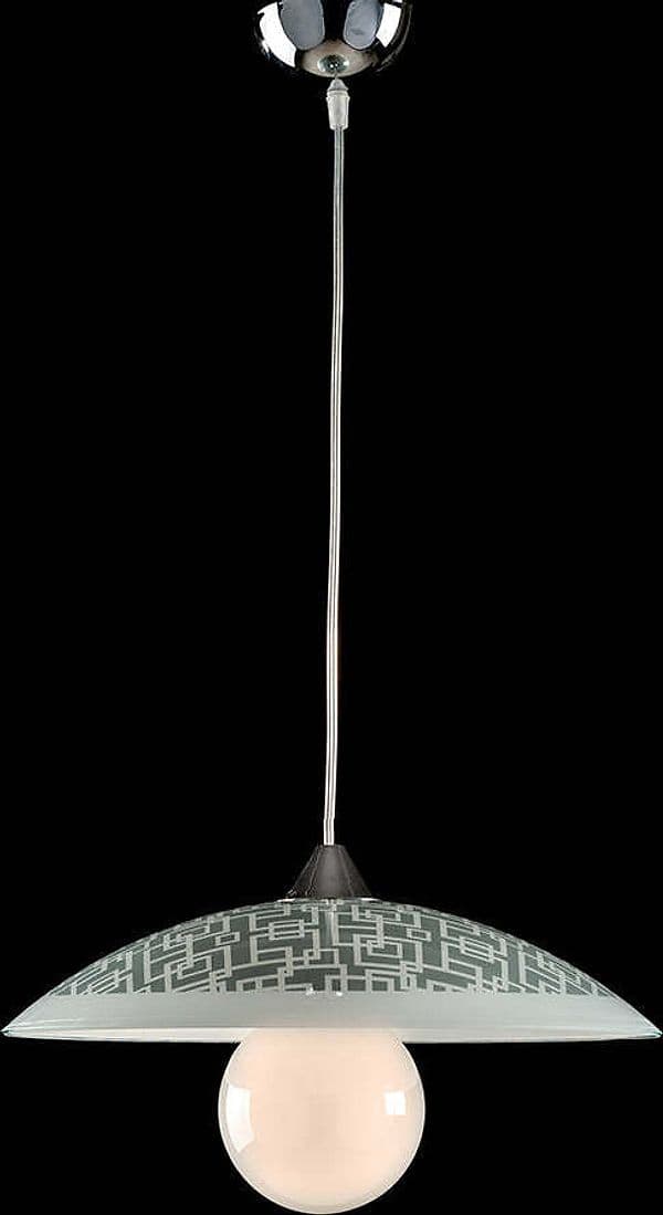 Sospensione-Diam.40-cm-1-Luce-Vetro-Serigrafato-Bianco-e-Grigio-Serie-Dodo
