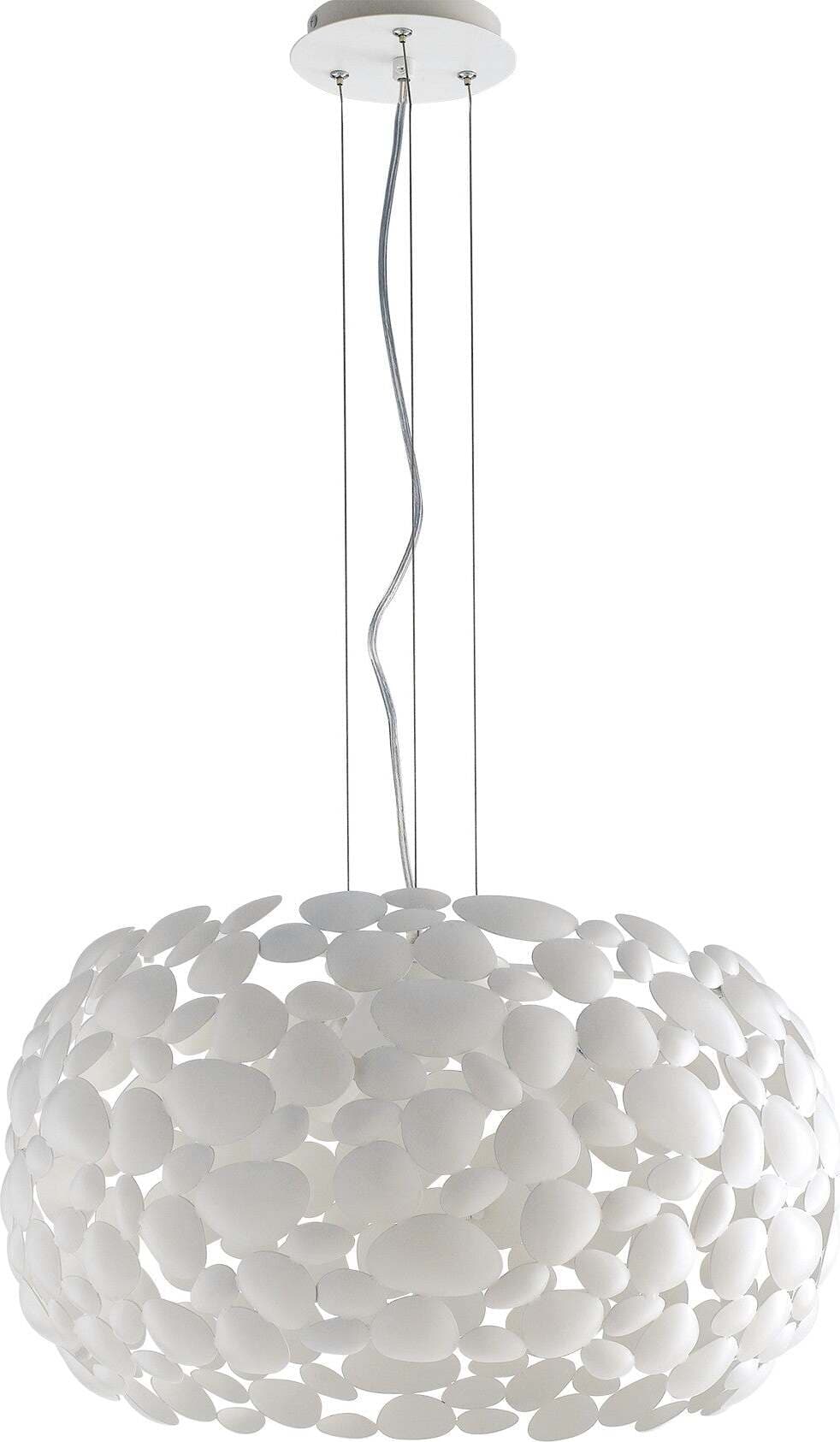 Sospensione Dioniso Bianca 3Xe27 48X25Cm Illuminazione/Illuminazione per interni/Lampadari lampade a sospensione e plafoniere/Lampade a sospensione Led Mall Home - Napoli, Commerciovirtuoso.it