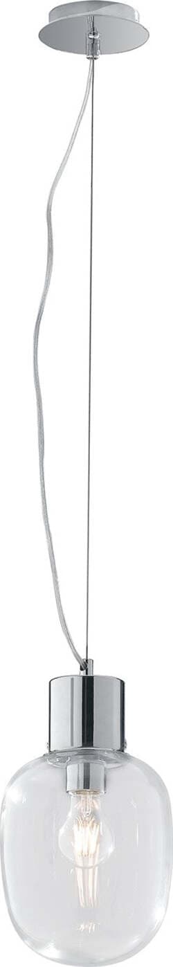 Sospensione Fellini Cromo 1Xe27 18X22Cm Illuminazione/Illuminazione per interni/Lampadari lampade a sospensione e plafoniere/Lampade a sospensione Led Mall Home - Napoli, Commerciovirtuoso.it