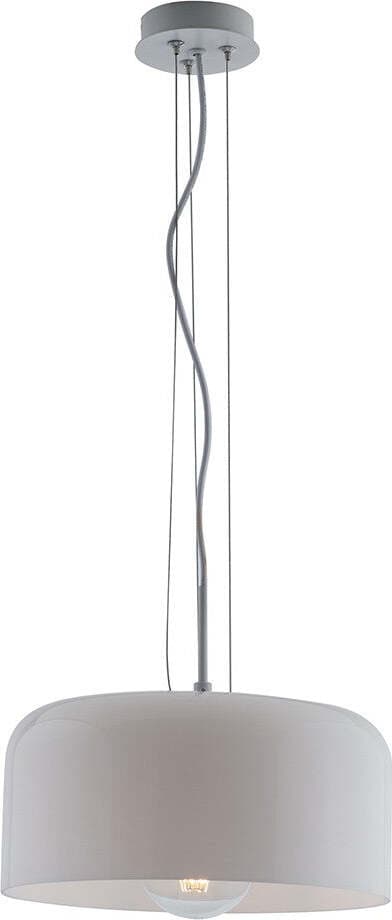 Sospensione Gibus Bianca 1Xe27 30X15Cm Illuminazione/Illuminazione per interni/Lampadari lampade a sospensione e plafoniere/Lampade a sospensione Led Mall Home - Napoli, Commerciovirtuoso.it