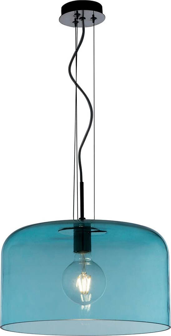 Sospensione Gibus Blu 1Xe27 30X15Cm Illuminazione/Illuminazione per interni/Lampadari lampade a sospensione e plafoniere/Lampade a sospensione Led Mall Home - Napoli, Commerciovirtuoso.it