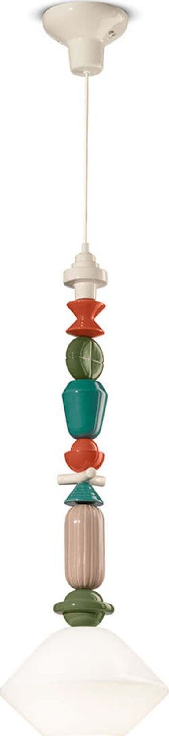 Sospensione-Grande-Vintage-Decò-Lariat-Ceramica-Bianco-Latte-1-Luce-E27