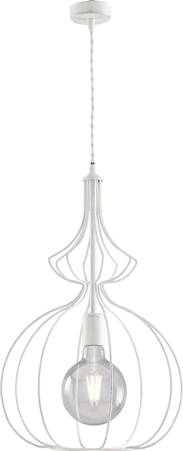 Sospensione-Industrial-1Luce-Olimpia-Gabbia-Ferro-Laccato-Bianco-E-Argento