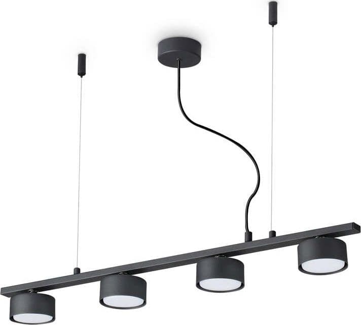 Sospensione-Industrial-Minimal-Minor-Metallo-Nero-4-Luci-Gx53-9W-3000K