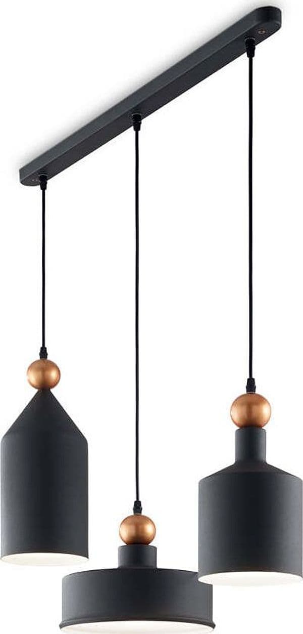 Sospensione-Industrial-Minimal-Triade-Metallo-Grigio-3-Luci-E27