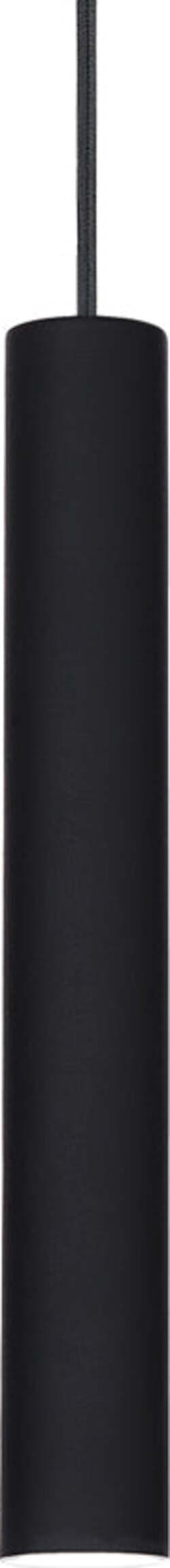 Sospensione-Industrial-Minimal-Tube-Alluminio-Nero-Led-9W-3000K-D6Cm