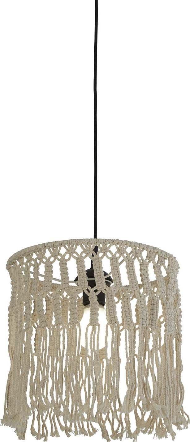 Sospensione-Industrial-Nordico-Bahamas-Acciaio-Bianco-Tessuto-1-Luce-E27