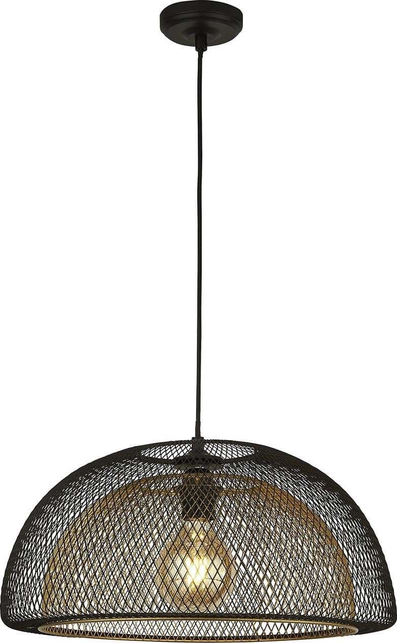 Sospensione-Industrial-Nordico-Favo-Acciaio-Nero-Oro-1-Luce-E27