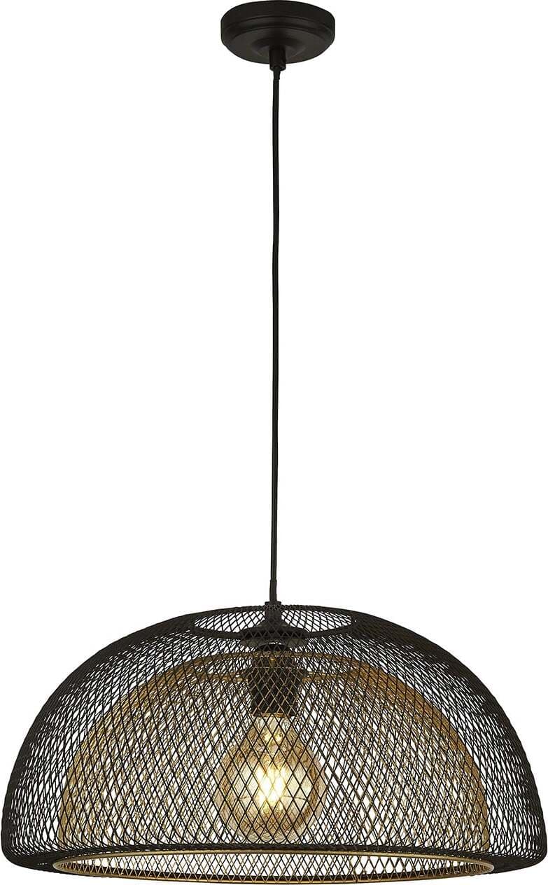 Sospensione-Industrial-Nordico-Favo-Acciaio-Nero-Oro-1-Luce-E27