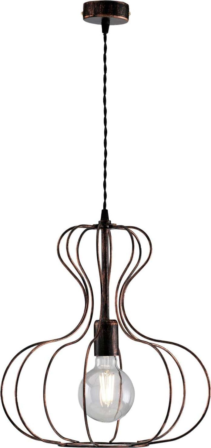Sospensione-Industrial-Titty-1-Luce-Ferro-Laccato-Nero-E-Rame