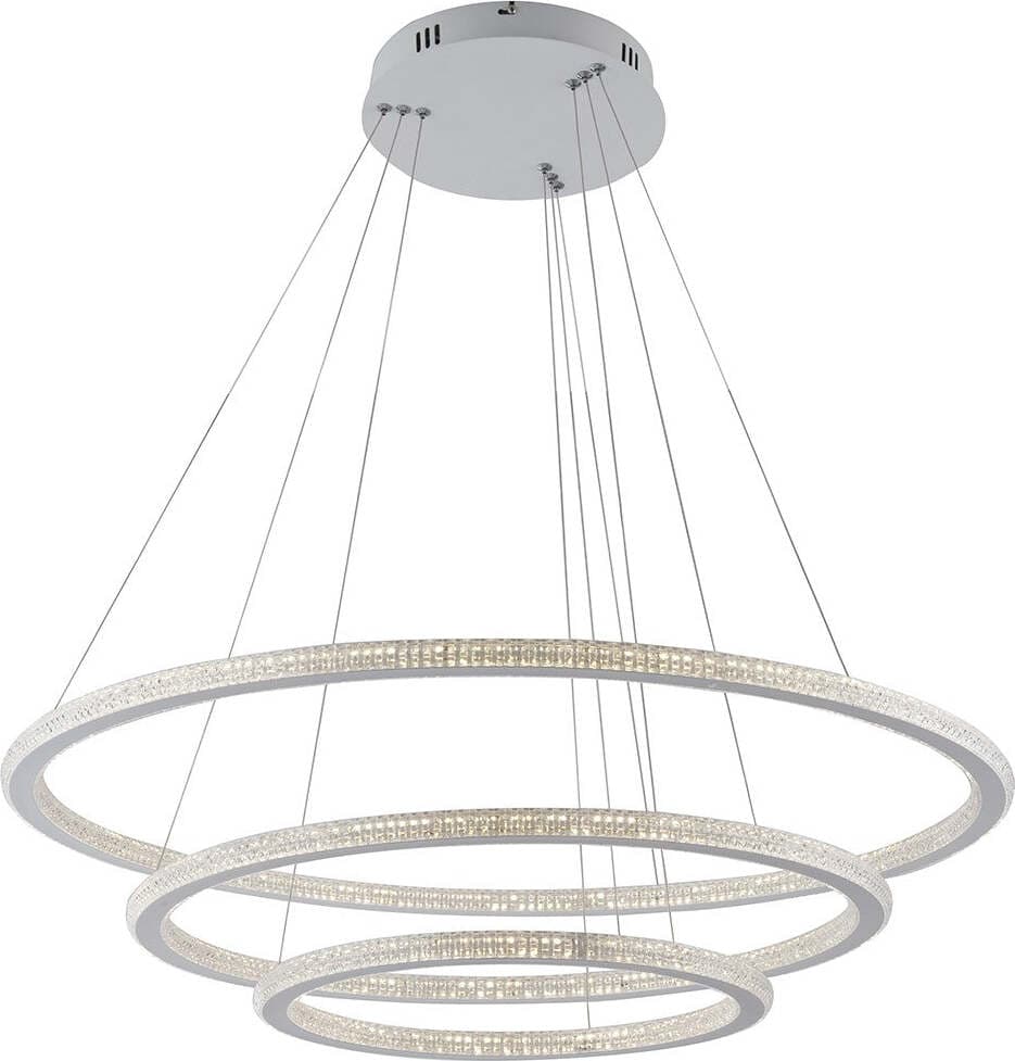 Sospensione Led Bryant Bianca 100W 6840Lm 3000K 80X2+60X2+40X2Cm Illuminazione/Illuminazione per interni/Lampadari lampade a sospensione e plafoniere/Lampade a sospensione Led Mall Home - Napoli, Commerciovirtuoso.it