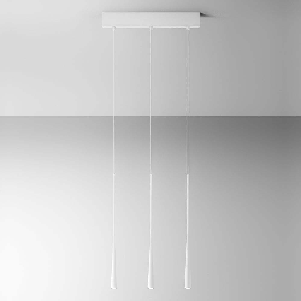 Sospensione-Lineare-Moderna-Dafne-Alluminio-Bianco-Satinato-3-Moduli-Led-16,5-W