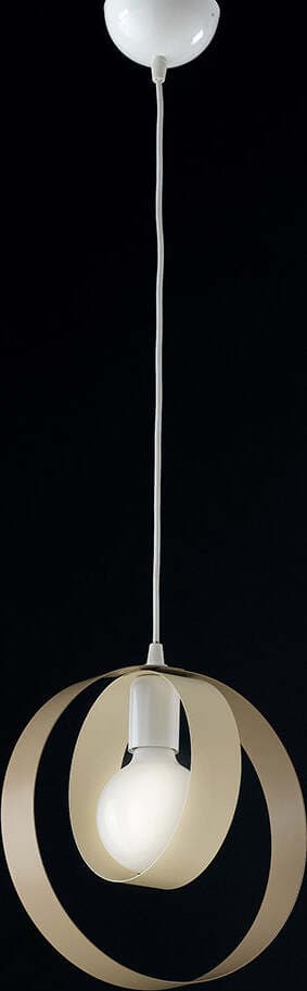 Sospensione-Moderna-1-Luce-Cerchi-Ferro-Avorio-e-Tortora-Serie-Bolla