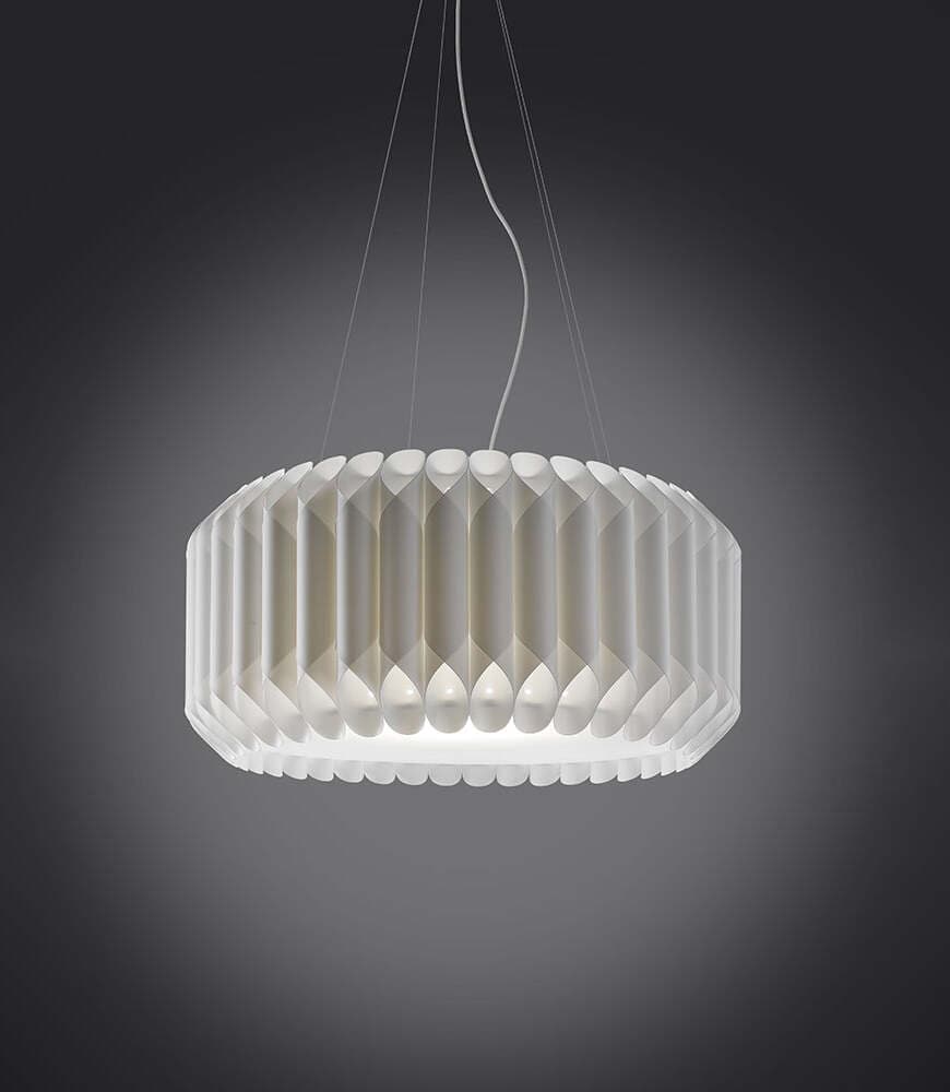 Sospensione-Moderna-1-Luce-Louise-In-Polilux-Bianco-D60-Made-In-Italy