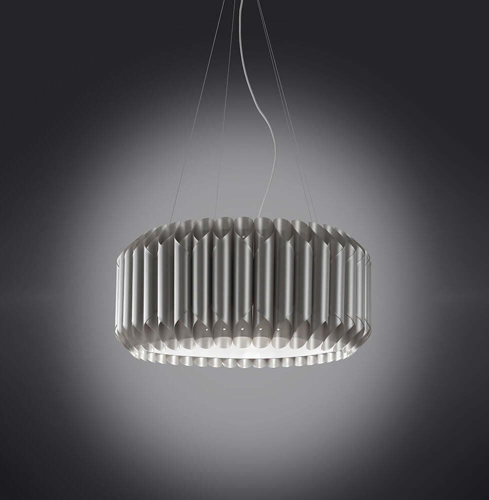 Sospensione-Moderna-1-Luce-Louise-In-Polilux-Silver-D60-Made-In-Italy