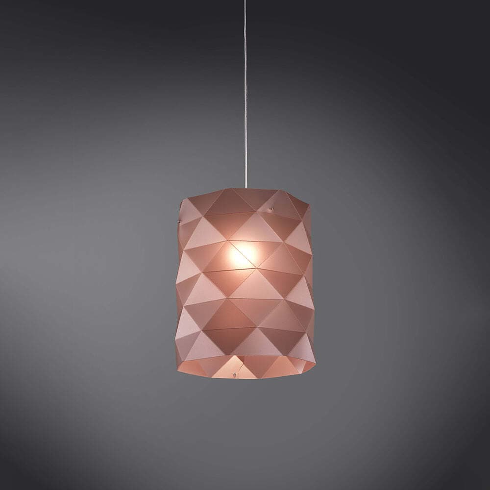 Sospensione-Moderna-1-Luce-Prisma-In-Polilux-Rosa-Metallico-D27-Made-In-Italy