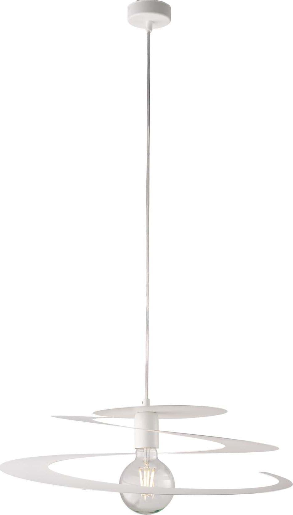 Sospensione-Moderna-1-Luce-Spring-Ferro-Laccato-Bianco-Taglio-Laser