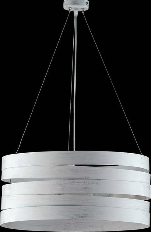 Sospensione-moderna-3-Luci-Fasce-circolari-Ferro-Bianco-e-Argento-Serie-Mambo