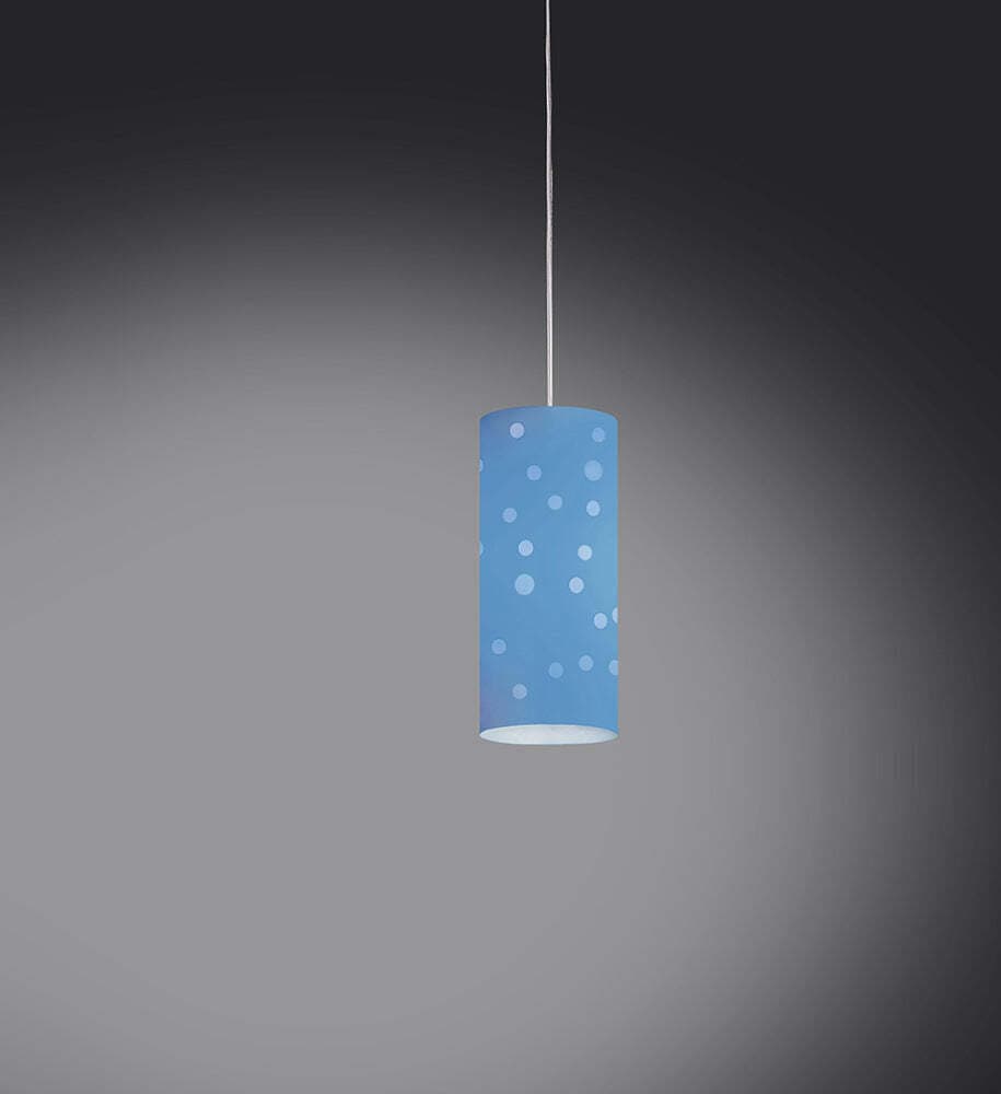 Sospensione-Moderna-A-1-Luce-Pois-In-Polilux-Bicolor-Blu'-Made-In-Italy