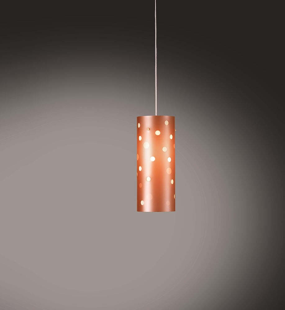 Sospensione-Moderna-A-1-Luce-Pois-In-Polilux-Bicolor-Rame-Made-In-Italy