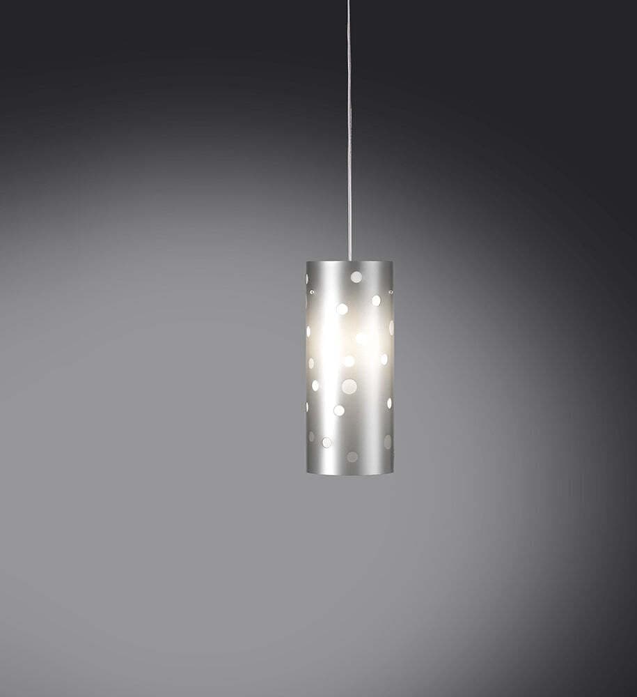 Sospensione-Moderna-A-1-Luce-Pois-In-Polilux-Bicolor-Silver-Made-In-Italy