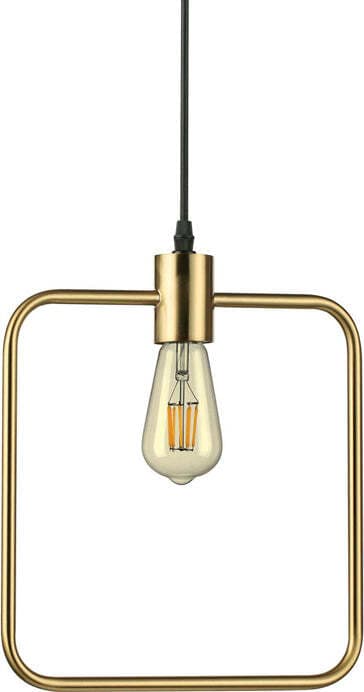 Sospensione-Moderna-Abc-Metallo-Ottone-1-Luce-E27-Diffusore-Quadrato