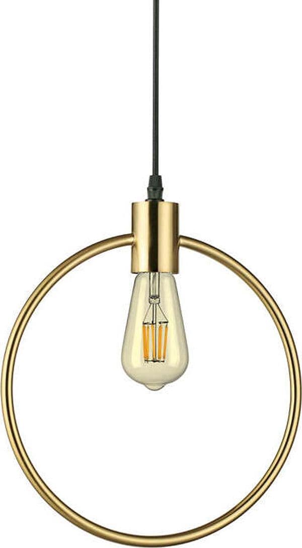 Sospensione-Moderna-Abc-Metallo-Ottone-1-Luce-E27-Diffusore-Tondo