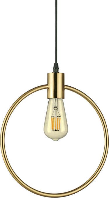 Sospensione-Moderna-Abc-Metallo-Ottone-1-Luce-E27-Diffusore-Tondo